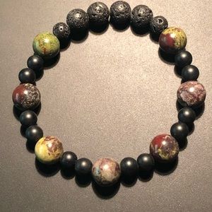 DragonBlood Jasper x Onyx Bracelet